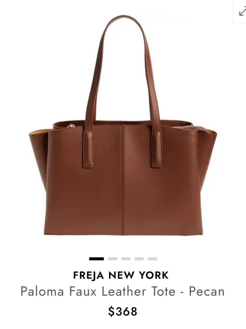 Freja New York Paloma Tote in Pecan Brown